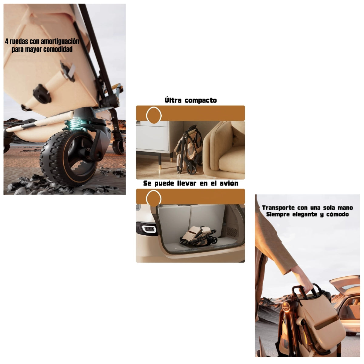 Coche De Paseo Reversible Nueva Tecnología Elittle E7 By LuBabycas