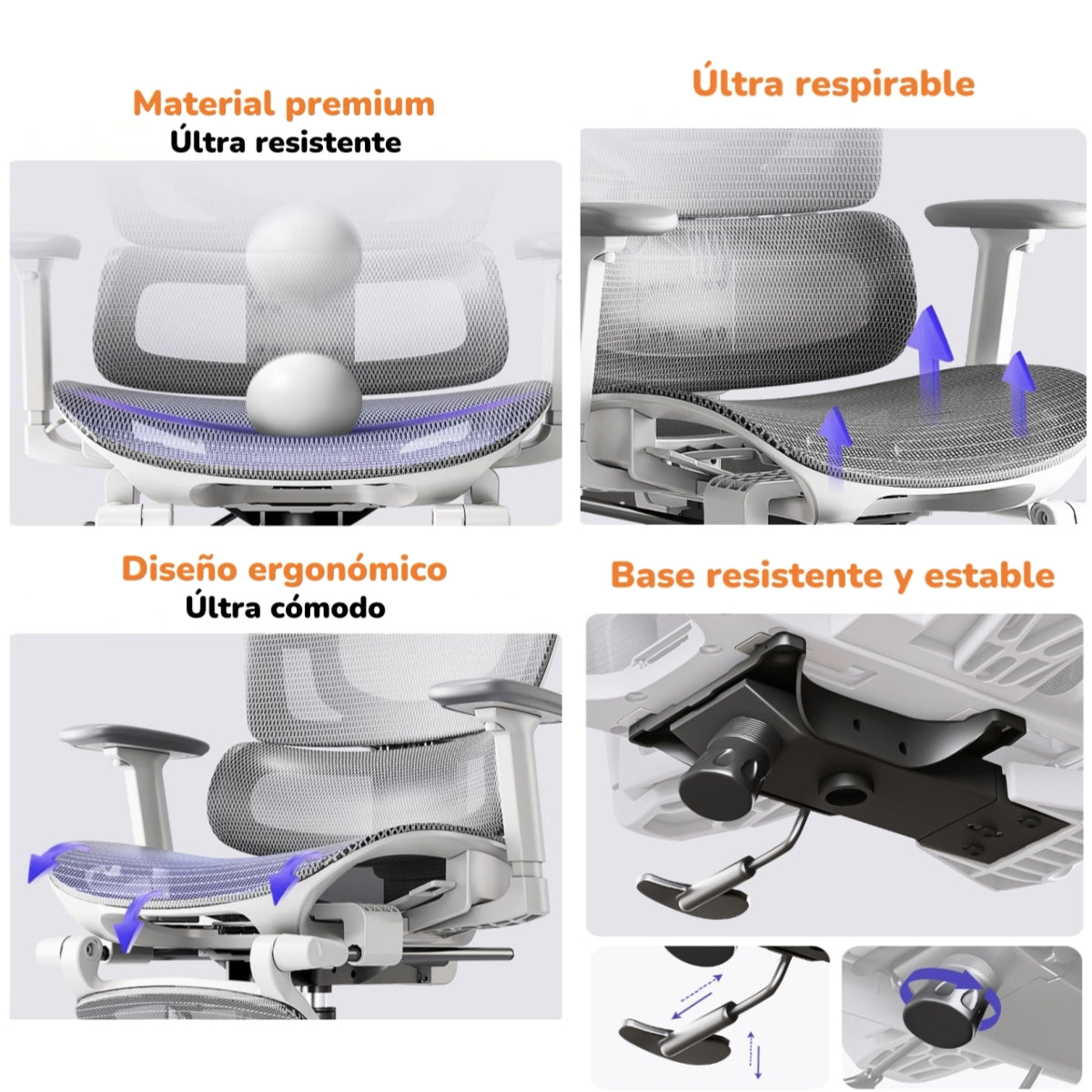 Silla De Escritorio Reclinable Reposapies Q9 By LuBabycas
