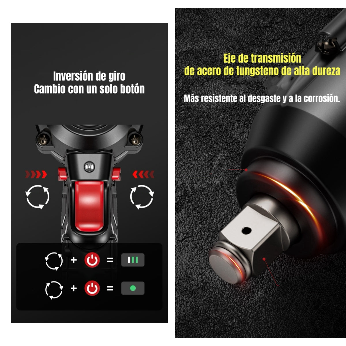 Kit Llave Impacto Inalámbrica Taladro Pistola 2 Baterías D02