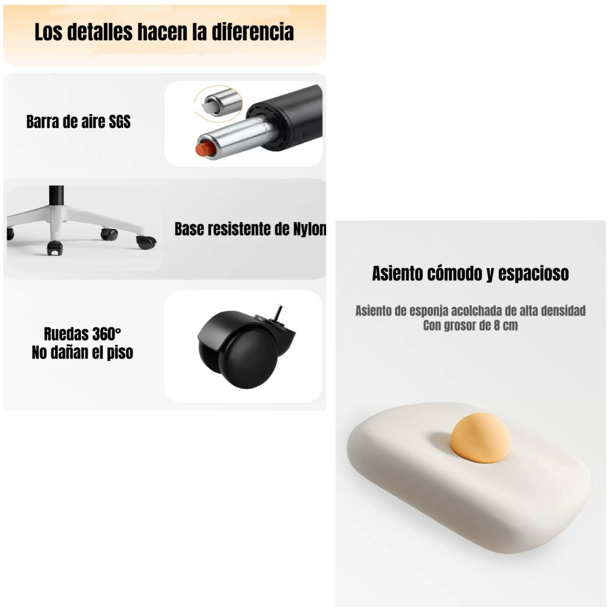 Silla Escritorio Oficina Reposacabezas Reclinable Exo Negra