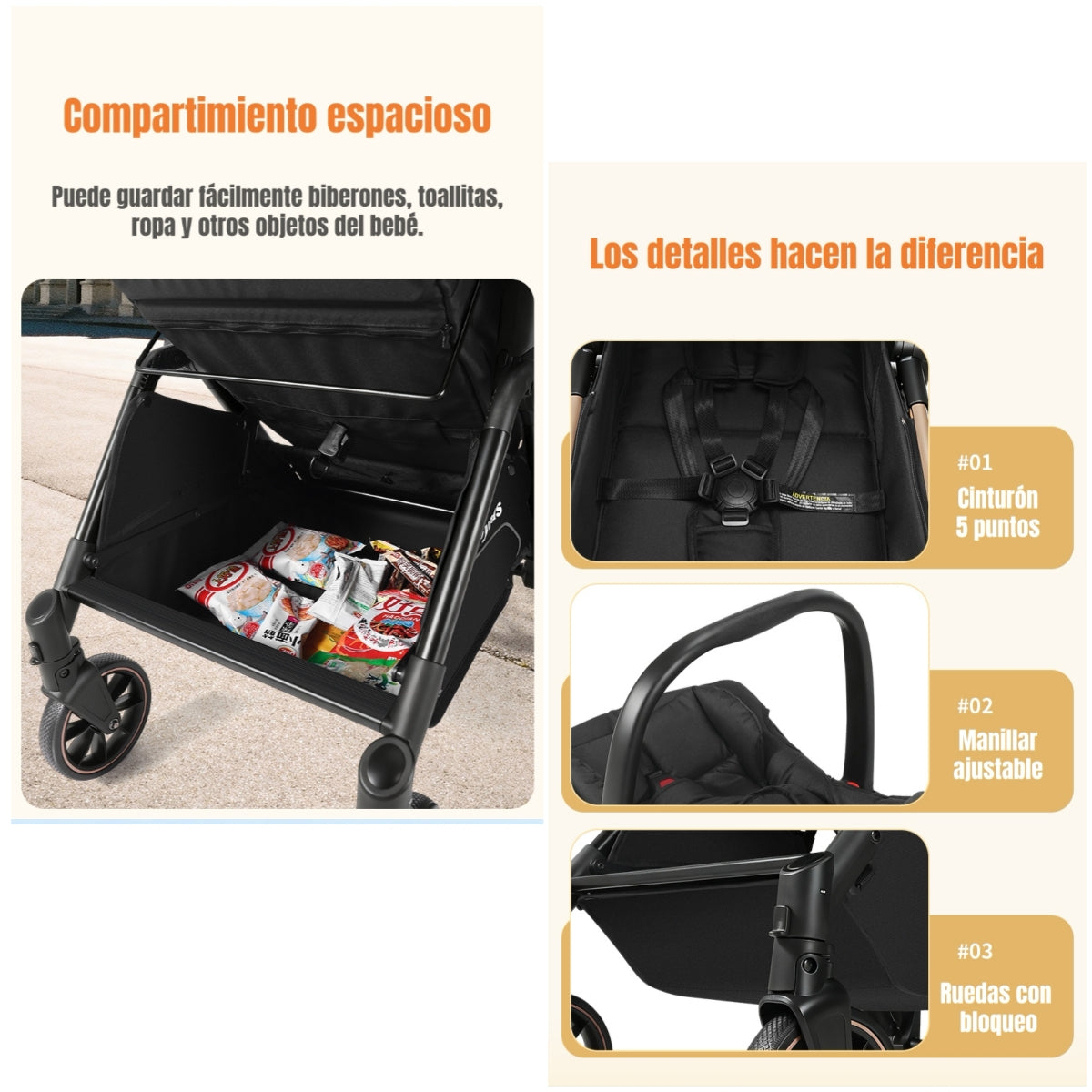 Coche Travel System LuBabycas 0-4 Años Aluminio Alvin