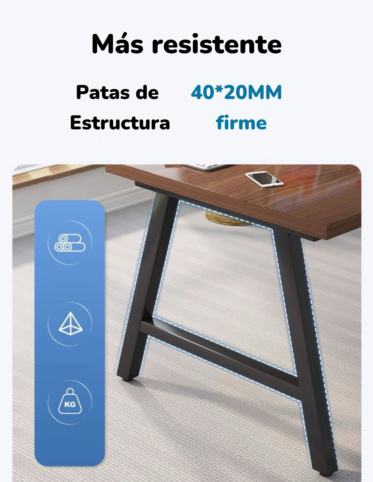 Escritorio 120cm Con Cajones y Compartimiento Cloud LuBabycas