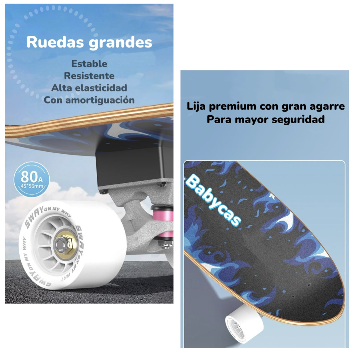 Skate Patineta De Madera Con Luces Freestyle LuBabycas