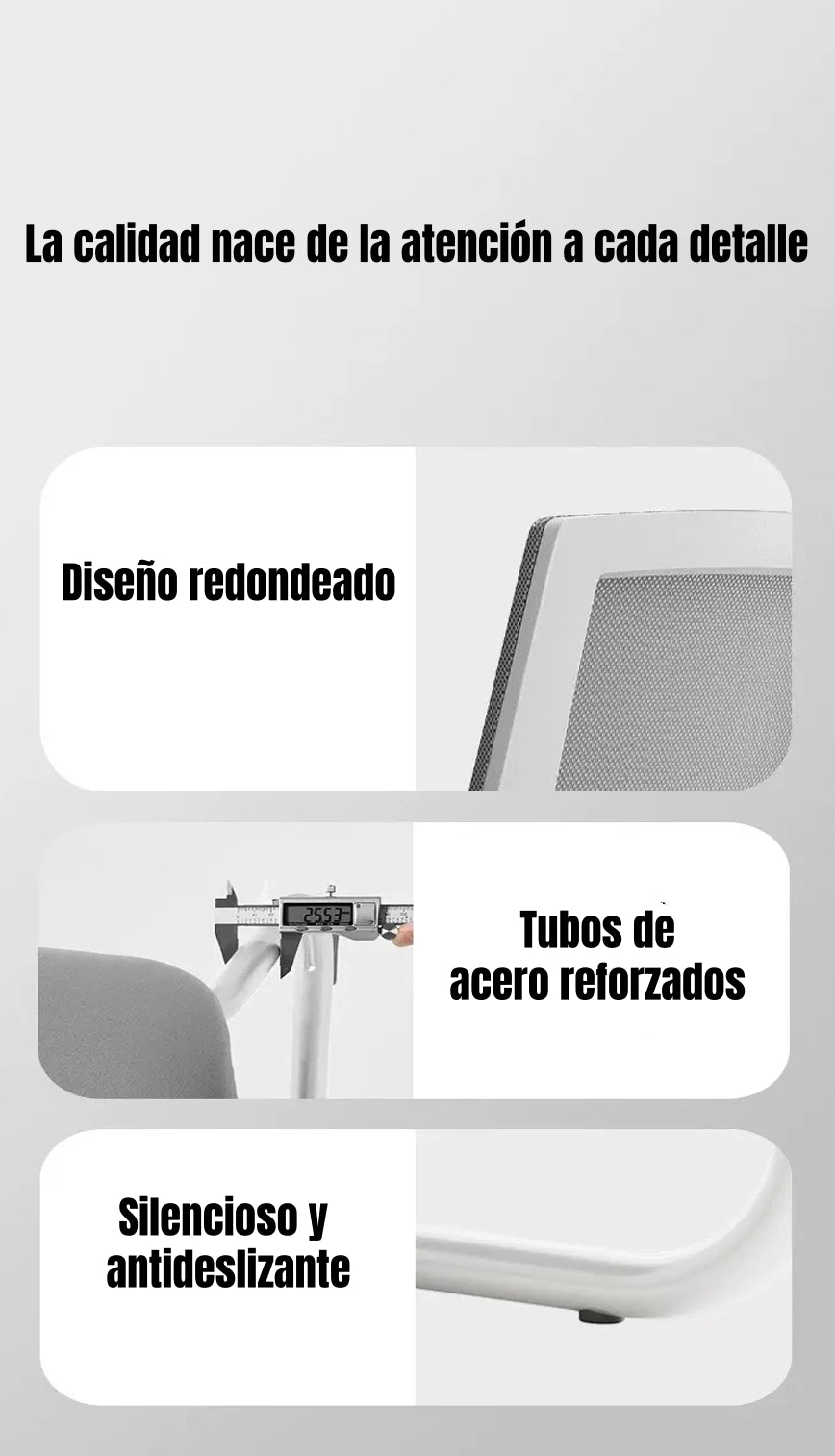 Silla De Escritorio Oficina Con Reposacabezas Polar Negra