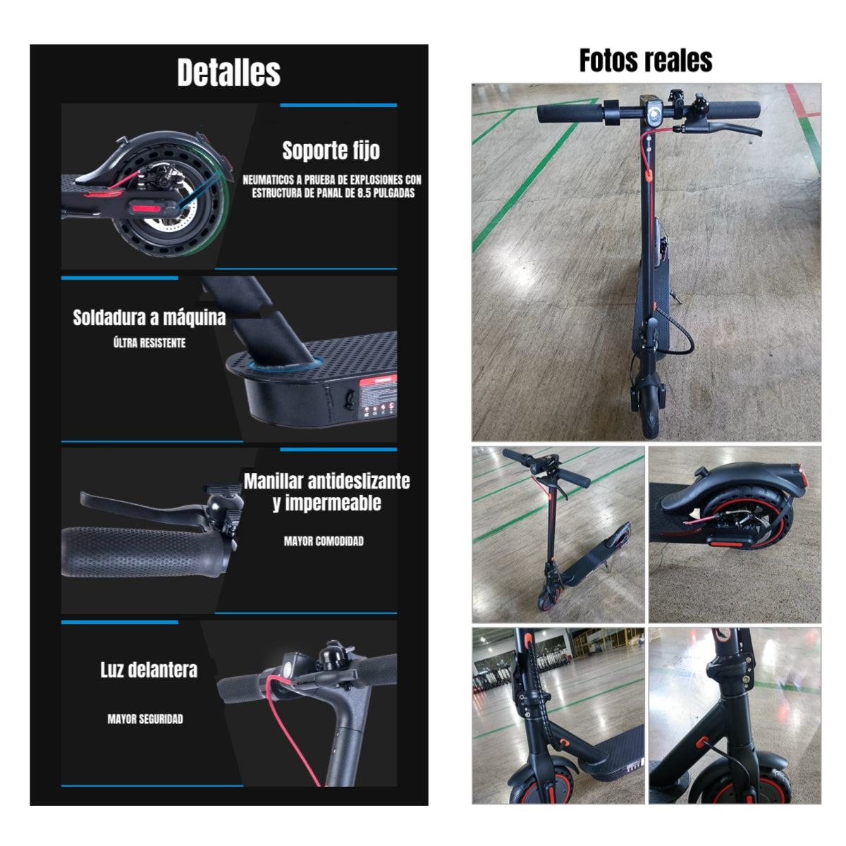 Scooter Eléctrico Aluminio Con APP 30KM 36V 350W E9Pro