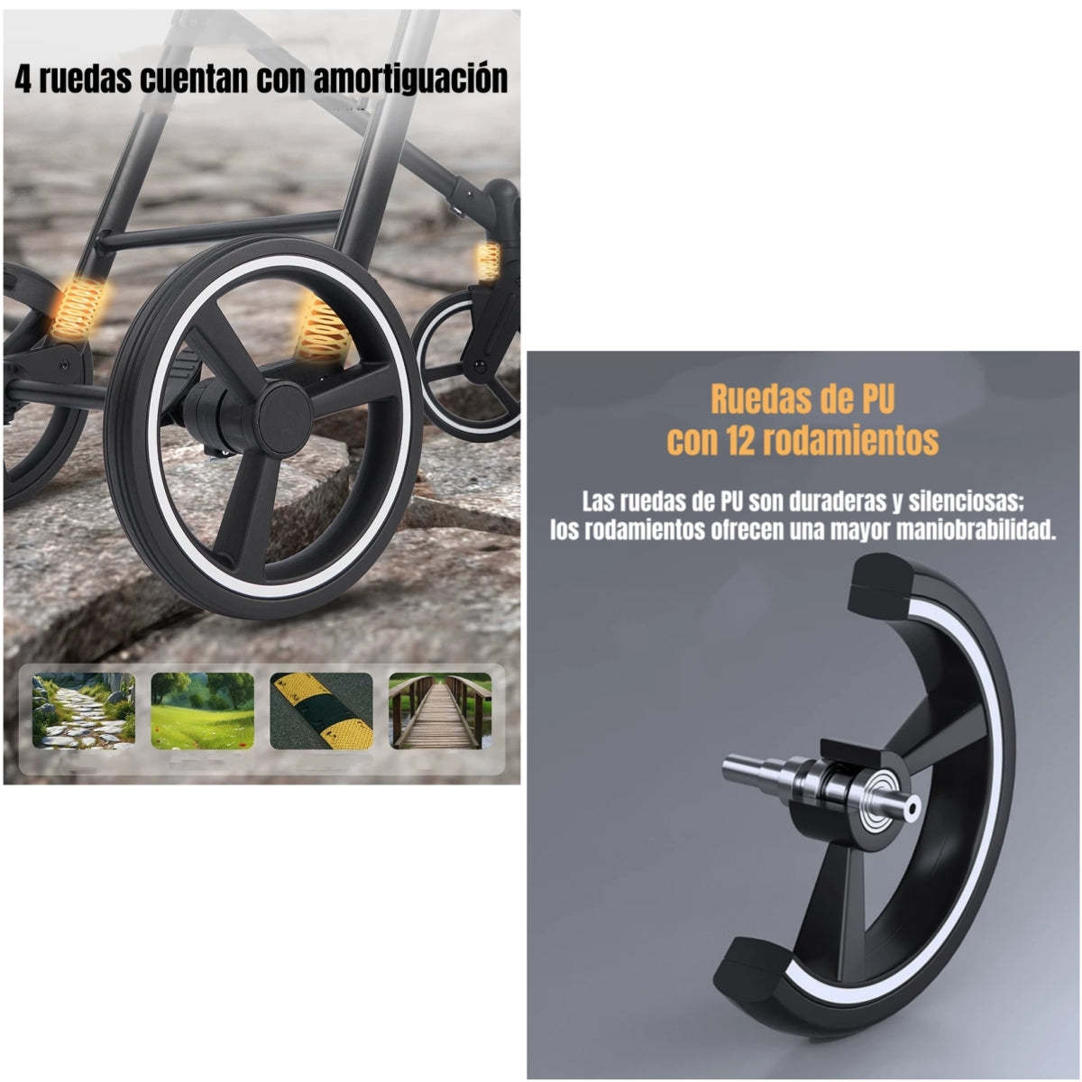 Coche De Bebé Y Mascota 2 En 1 Mix Negro By LuBabycas