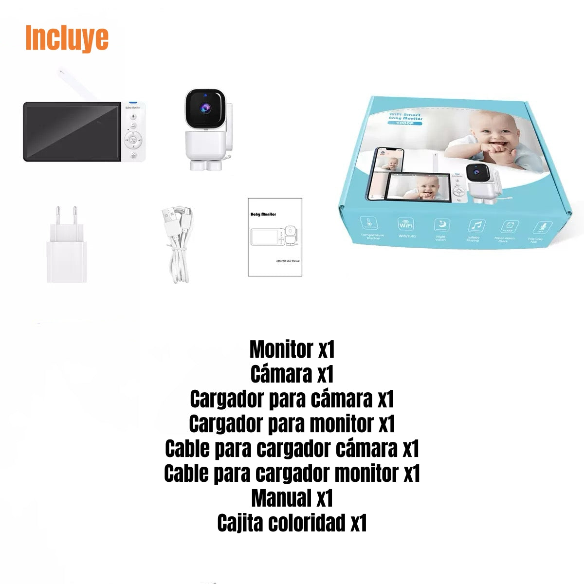 Cámara Monitor Con APP 5″ 1920x1080P ABM720S