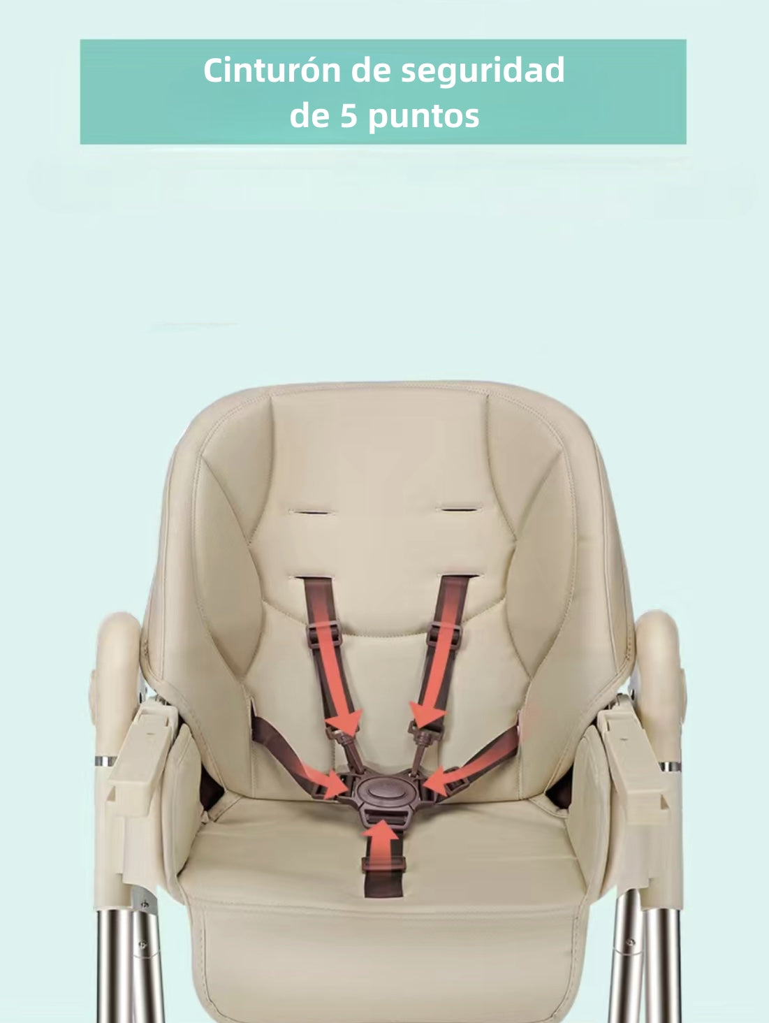 Silla De Comer Multiposiciones Plegable Verde Lubabycas
