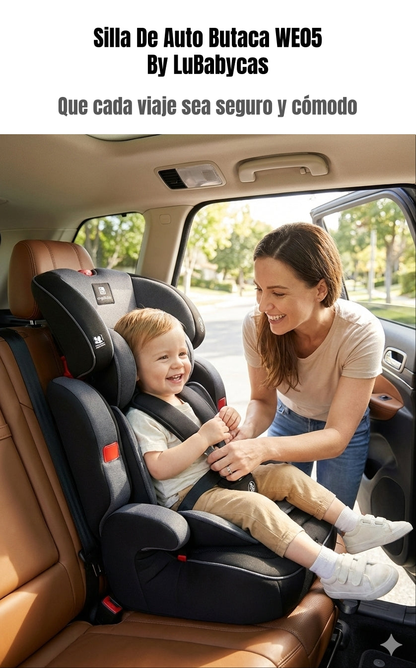 Silla De Auto Butaca 9-36KG 12 Años Rosada WE05 LuBabycas