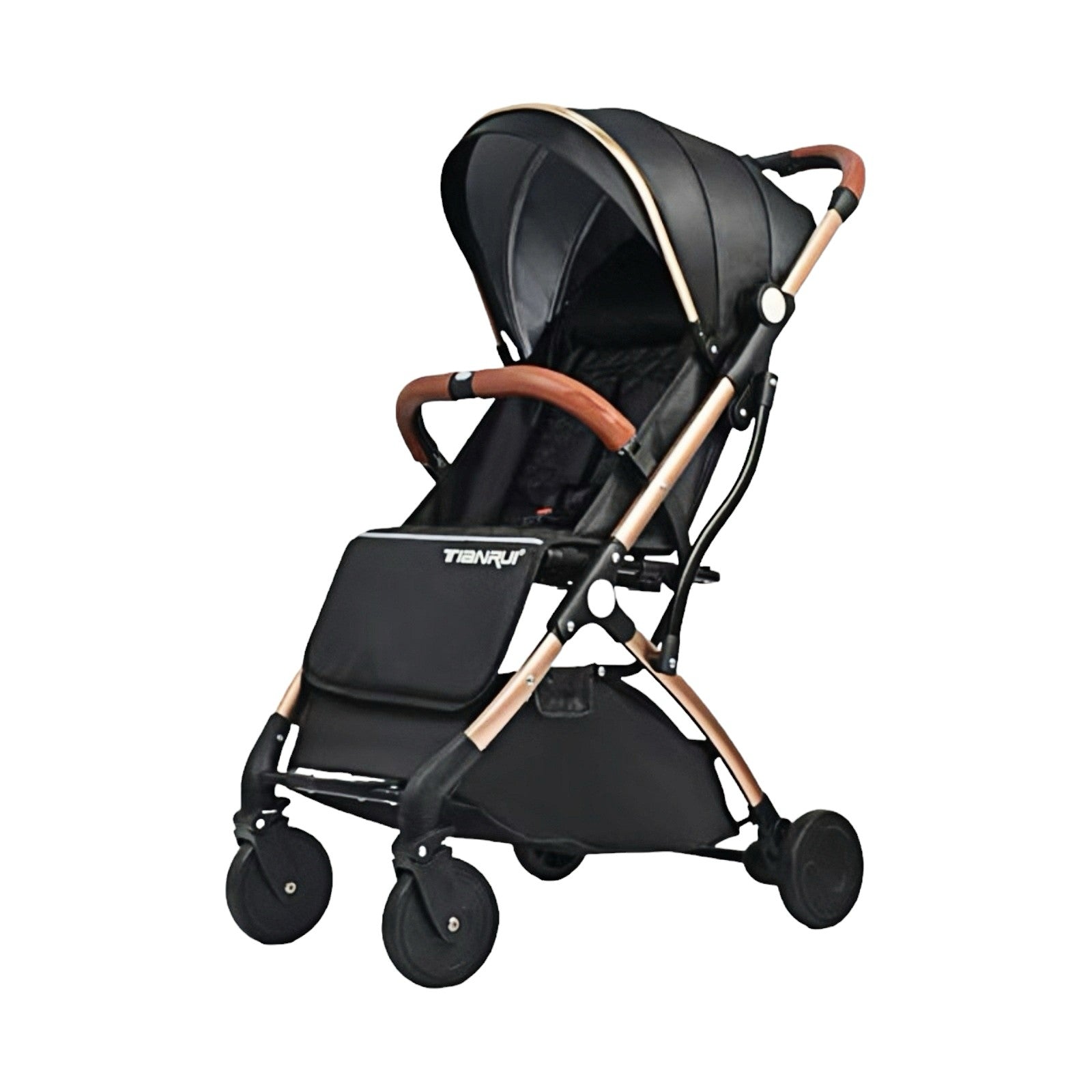 Coche De Paseo Aluminio Con Accesorios LuBabycas Negro