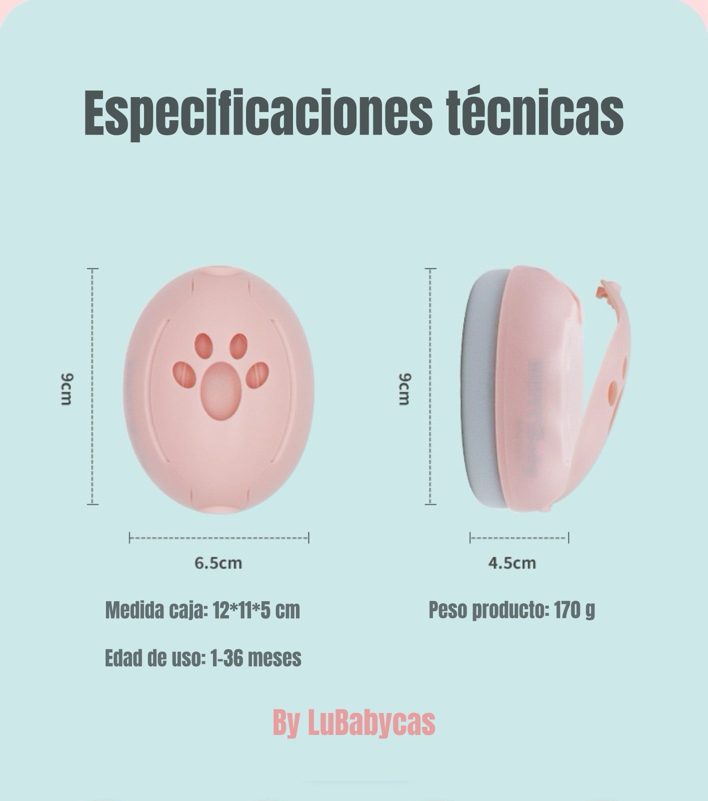 Orejeras Antiruido Auriculares Protectores Bebés Azul