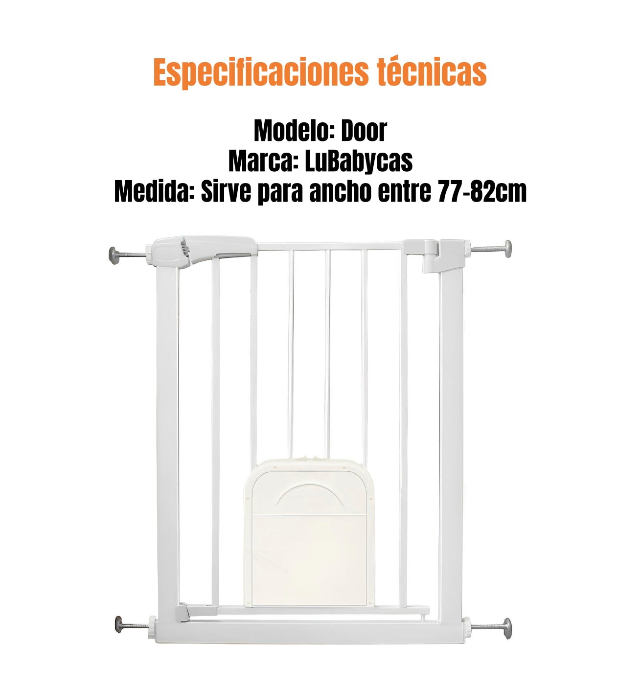Puerta Seguridad Bebé Puertita Mascota 77-82cm LuBabycas