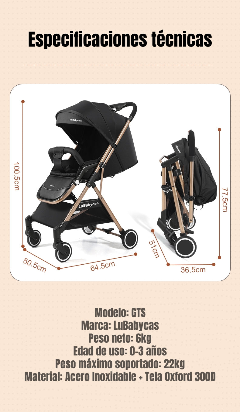 Coche De Paseo Últra Liviano 0-3 Años GTS LuBabycas