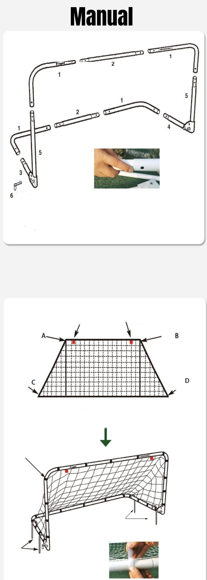 Arco De Fútbol 183x91cm Con Bolso De Transporte LuBabycas