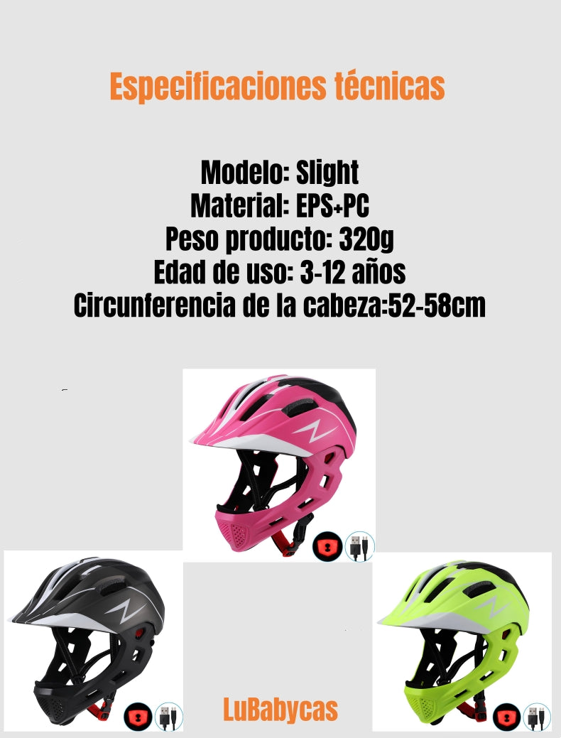 Casco Integral Infantil Bici 2 En 1 Slight LuBabycas
