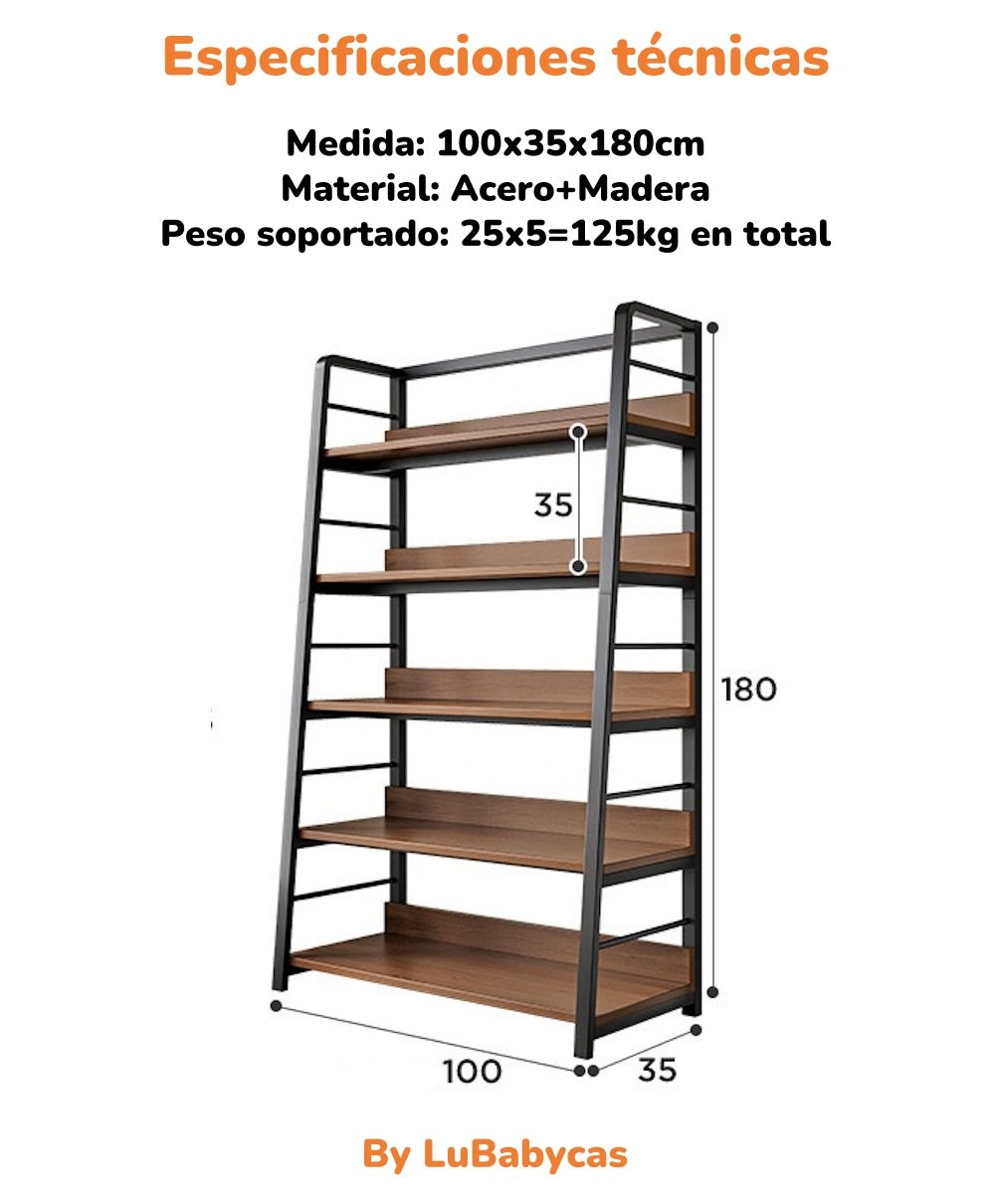Estante Librero Repisas De 5 Niveles 180cm By LuBabycas