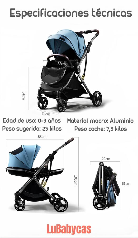 Coche De Paseo Coballe Con Accesorios LuBabycas