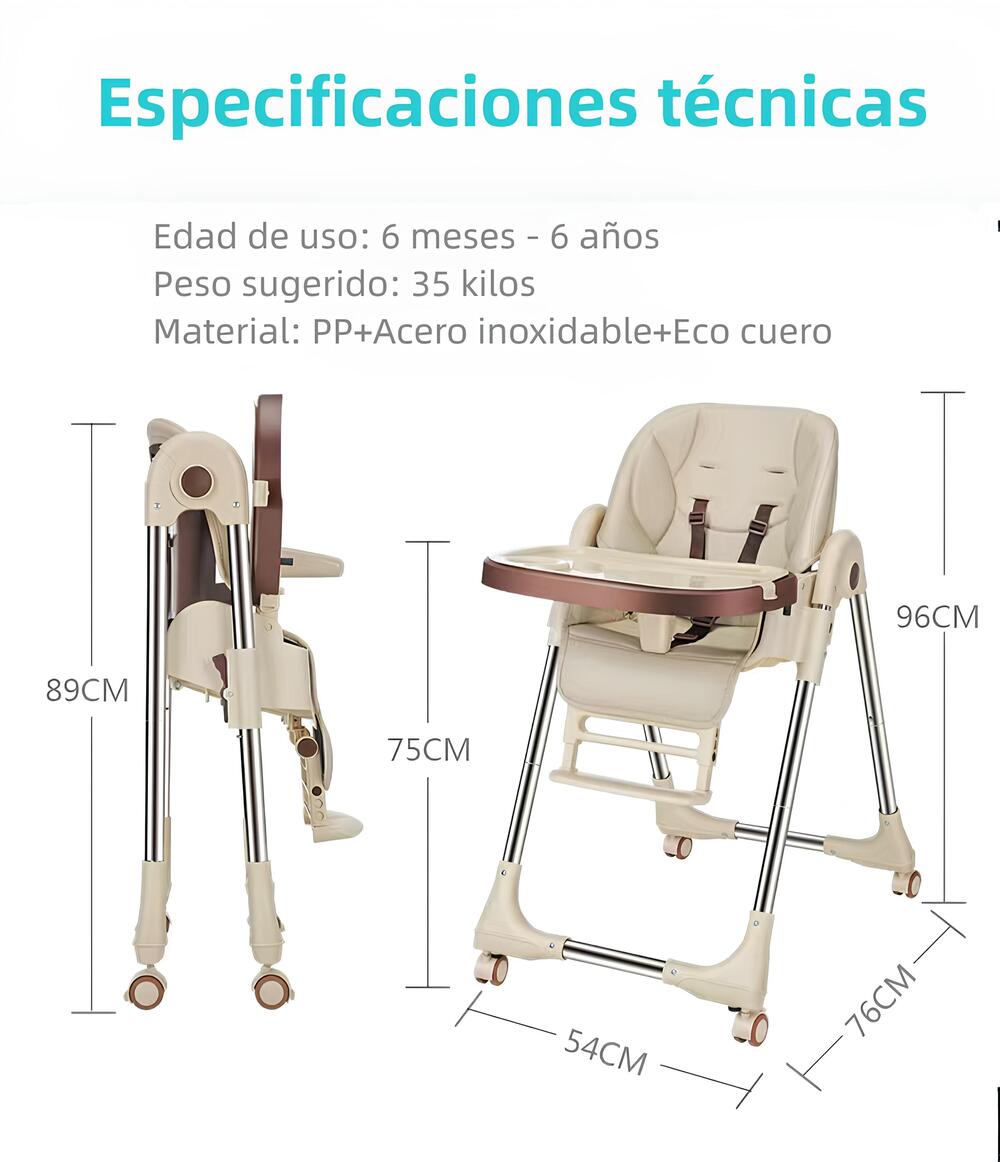 Silla De Comer Evolución Plegable LuBabycas