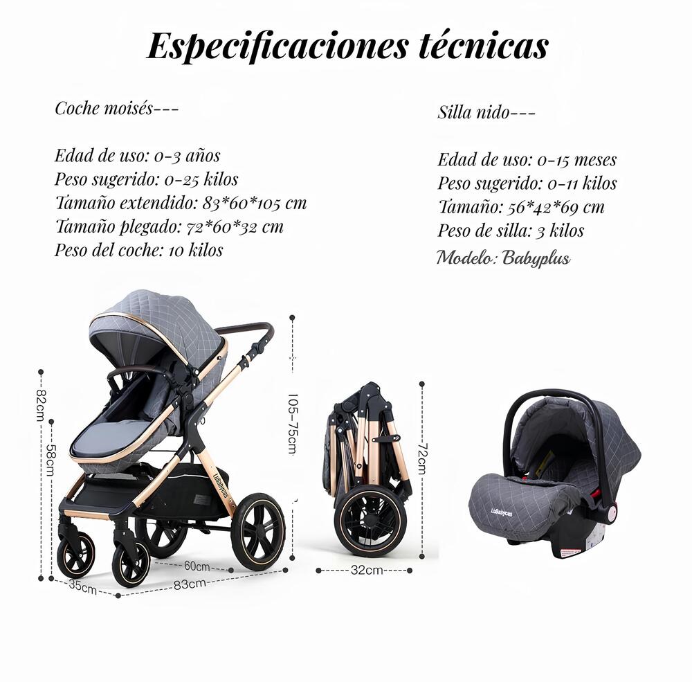 Coche Travel System Con Accesorios X1 LuBabycas