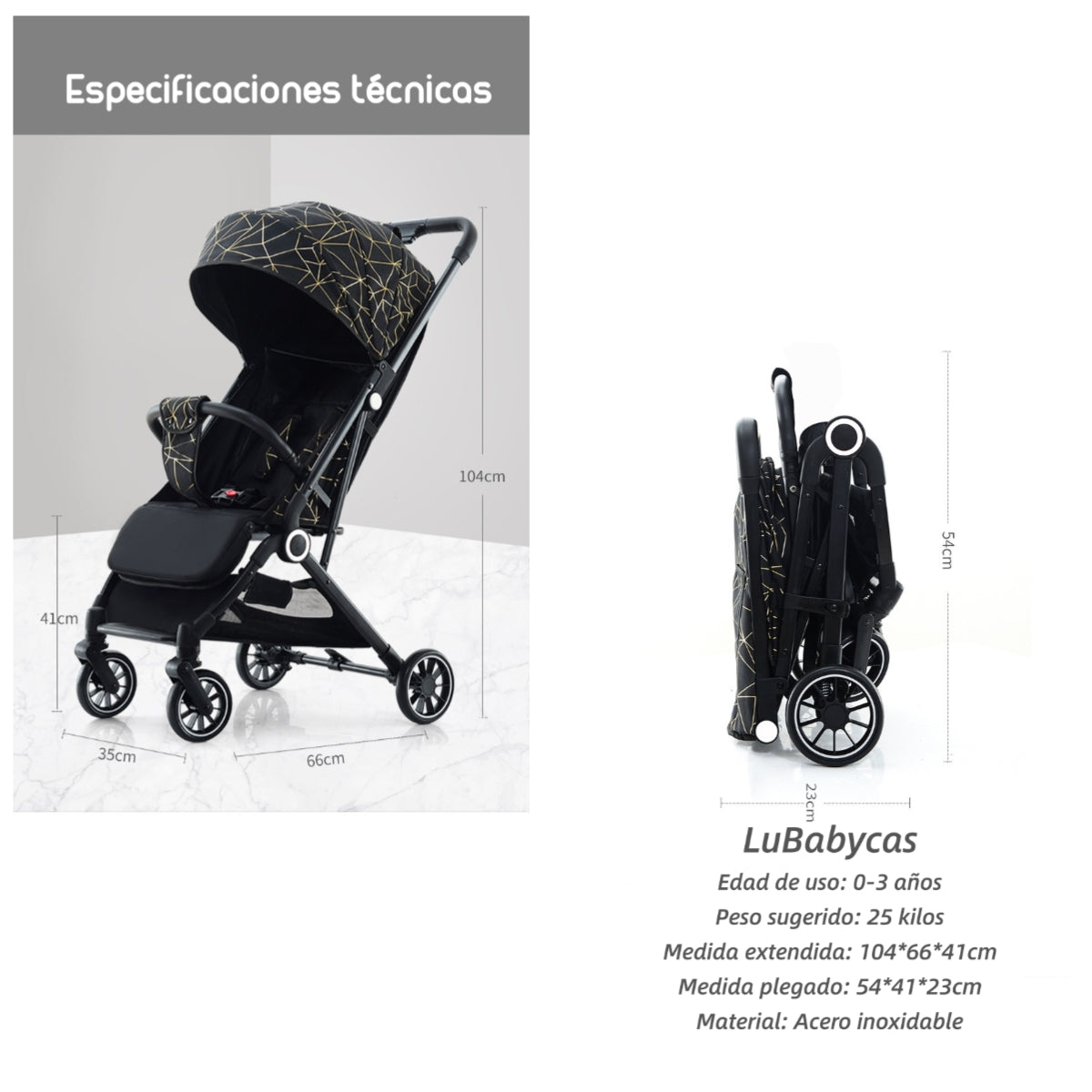 Coche De Paseo Últra Compacto Go Travel LuBabycas