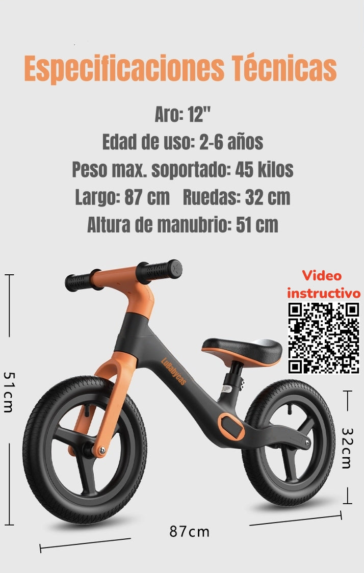 Bicicleta de Equilibrio Shine LuBabycas