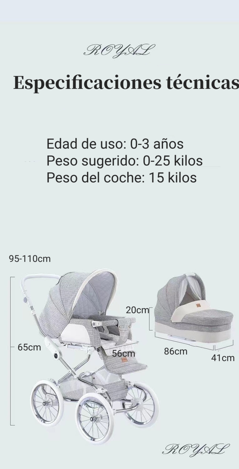 Coche Cuna Y De Paseo 2 Piezas Coolbaby LuBabycas