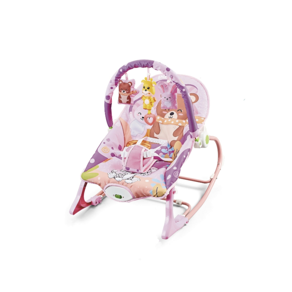 Silla Nido Mecedora Con Vibración y Melodía Rosada LuBabycas