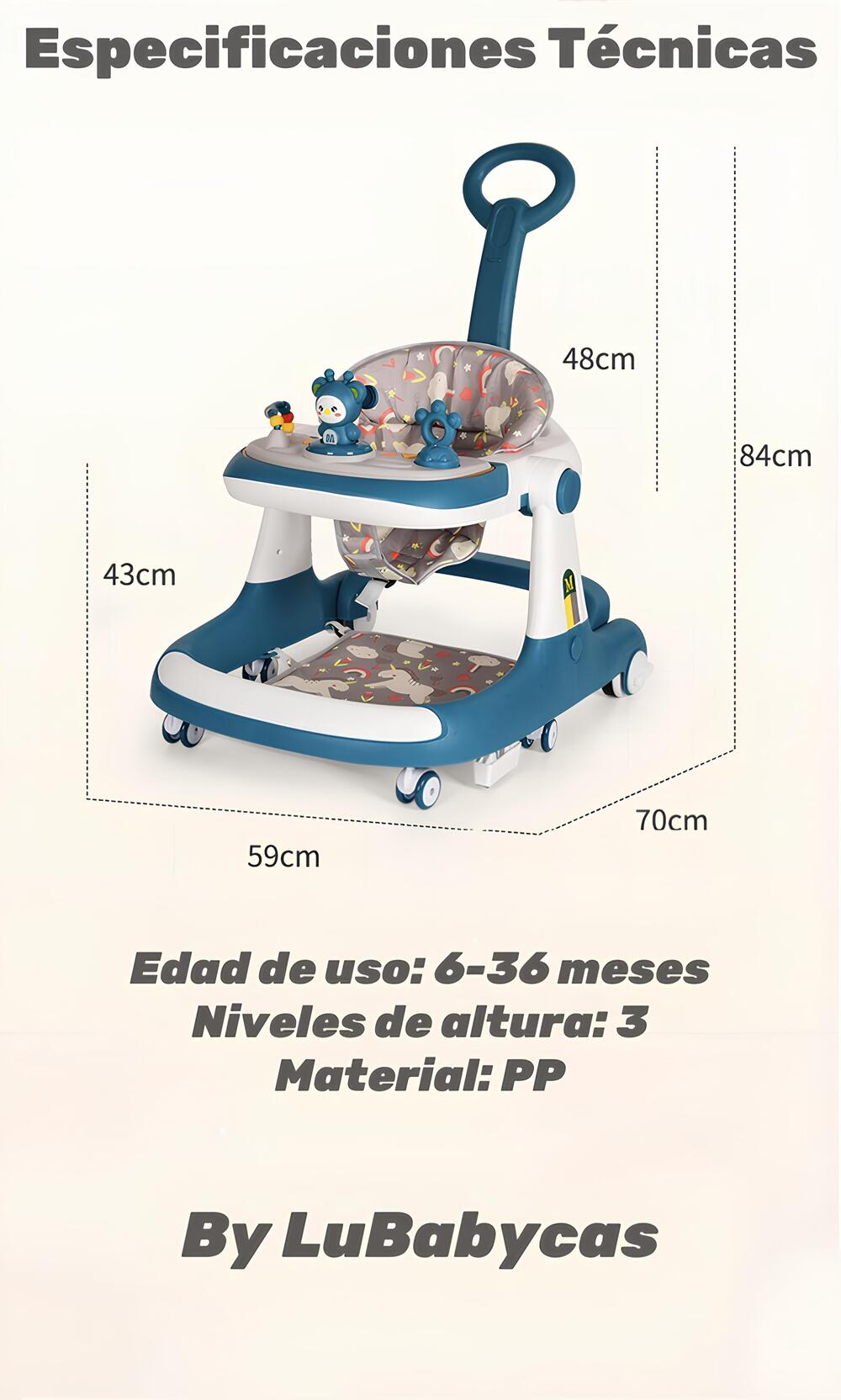 Andador Con Manilla Terra 5 En 1 LuBabycas