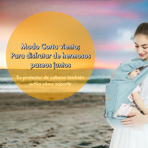 Portabebé Ergonómico Multifuncional 3 En 1 Lubabycas Menta