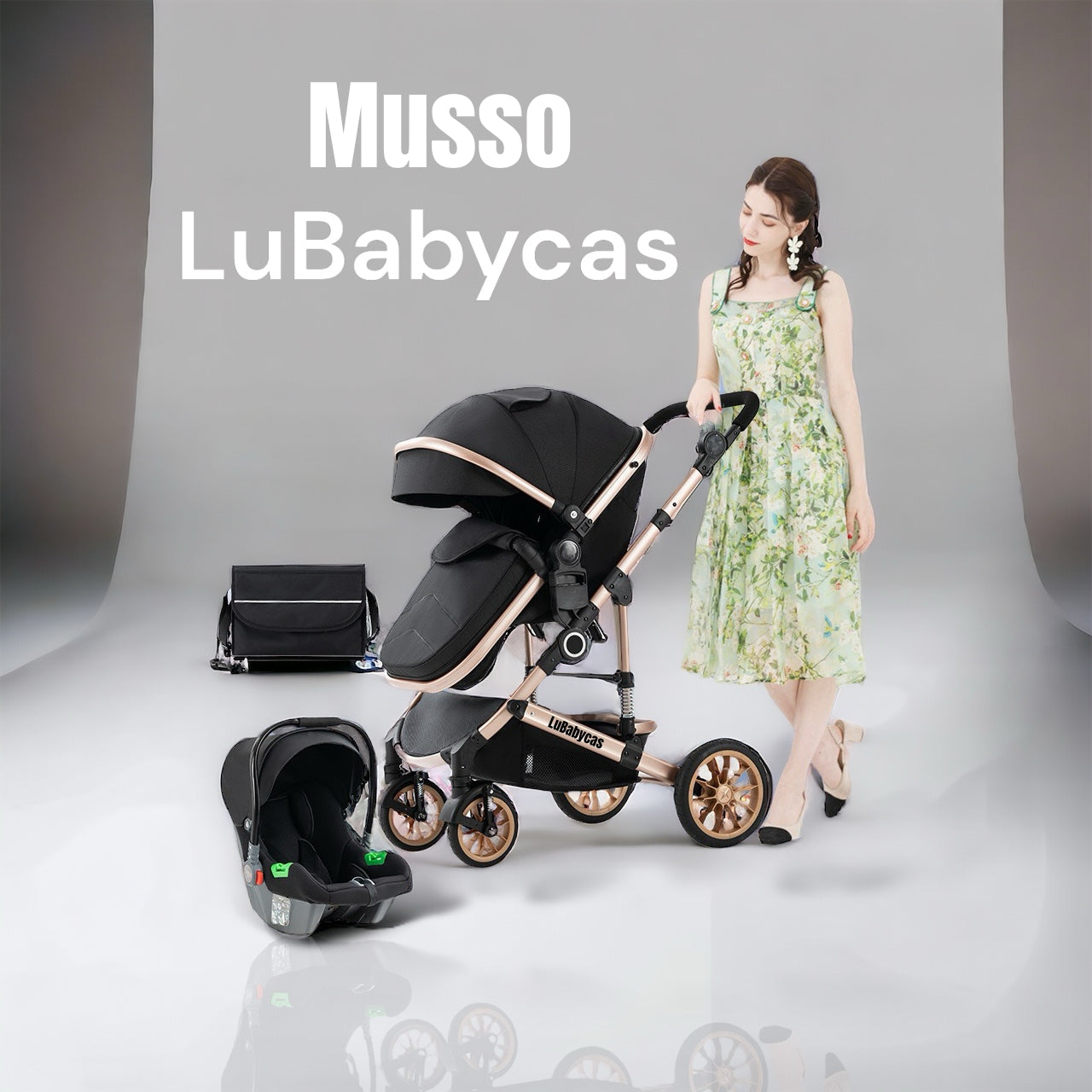 Coche Travel System Con Accesorios Musso Cafe LuBabycas