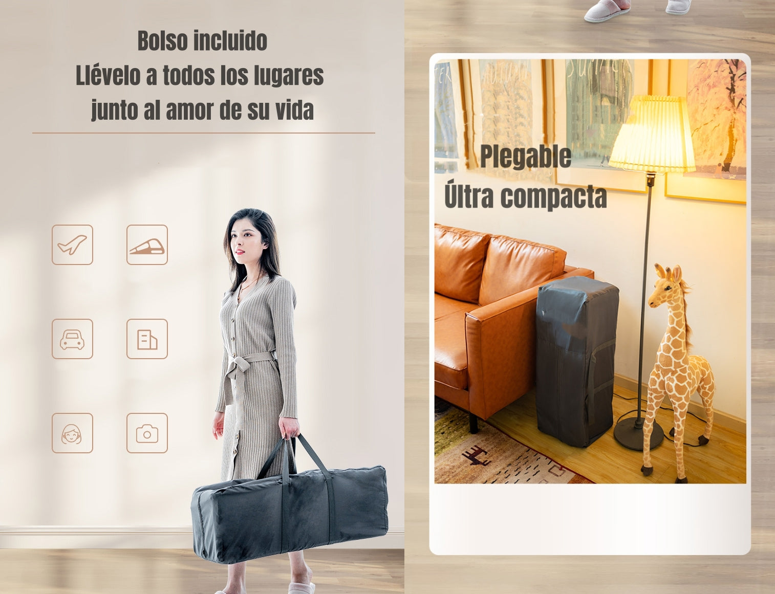 Cuna Colecho Corral 3 En 1 Lubabycas León