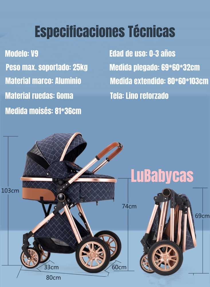 Coche Cuna Multifuncional Con Accesorios Cross LuBabycas