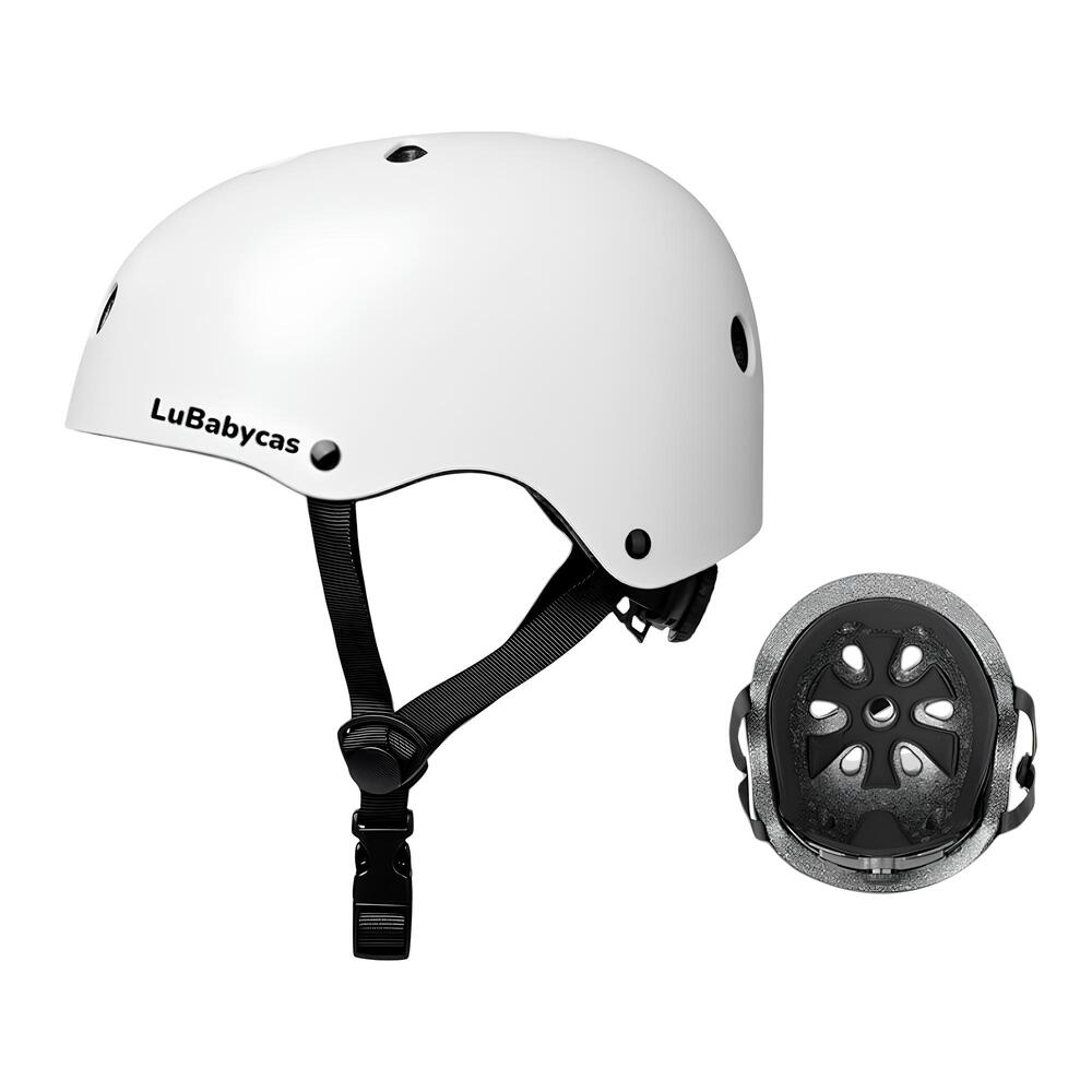 Casco Infantil Bicicleta Regulable Fantasy Blanco LuBabycas