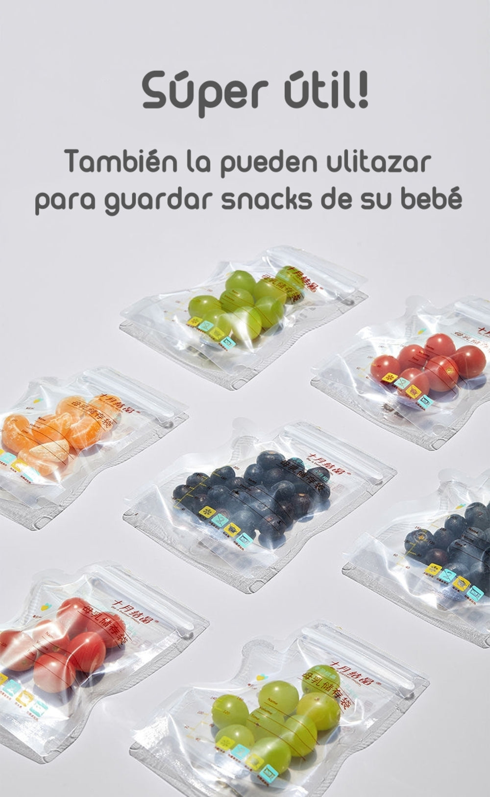 Bolsa Para Leche Maternal 36 Unidades Y 1 Plumón Lubabycas
