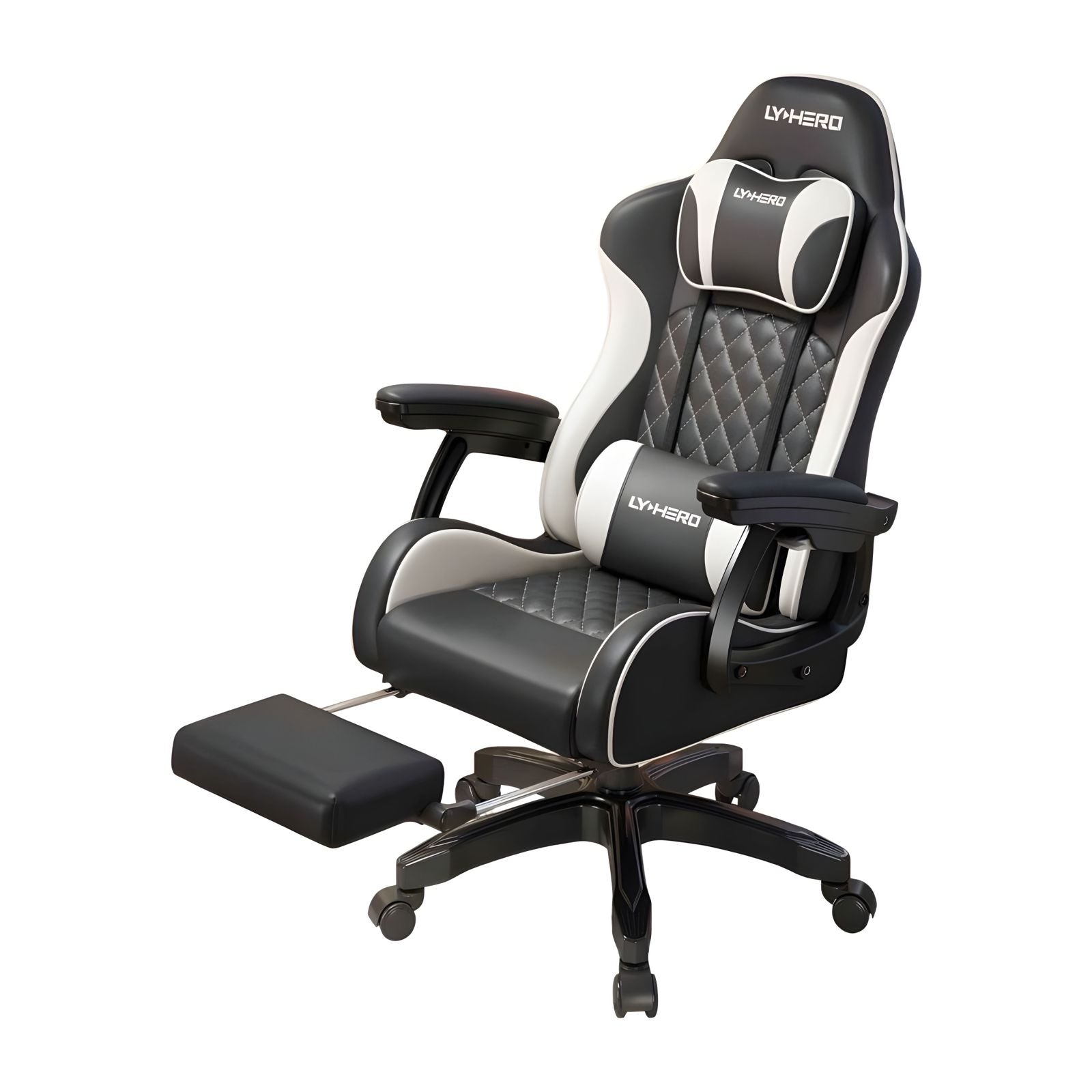 Silla Gamer Ergonómica Reclinable Con Reposapies Negra