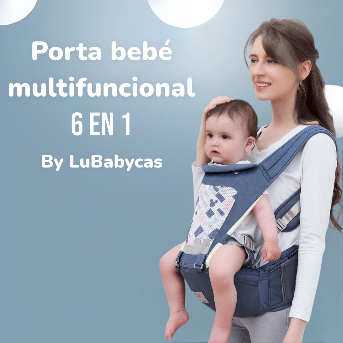 Portabebé Ergonomico 6 En 1 Gris By Lubabycas