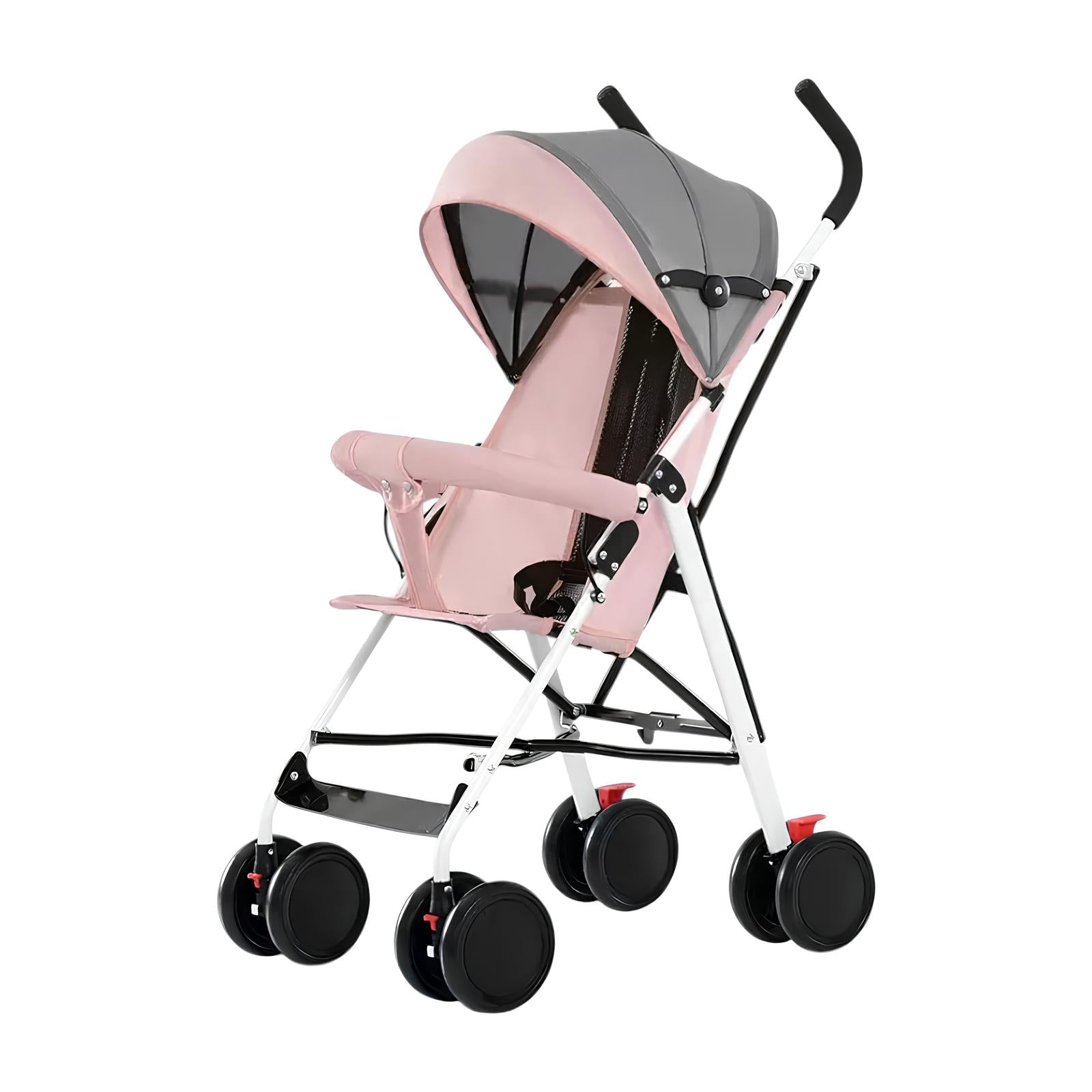 Coche Paragua Con Posa Vaso Swift Rosado LuBabycas