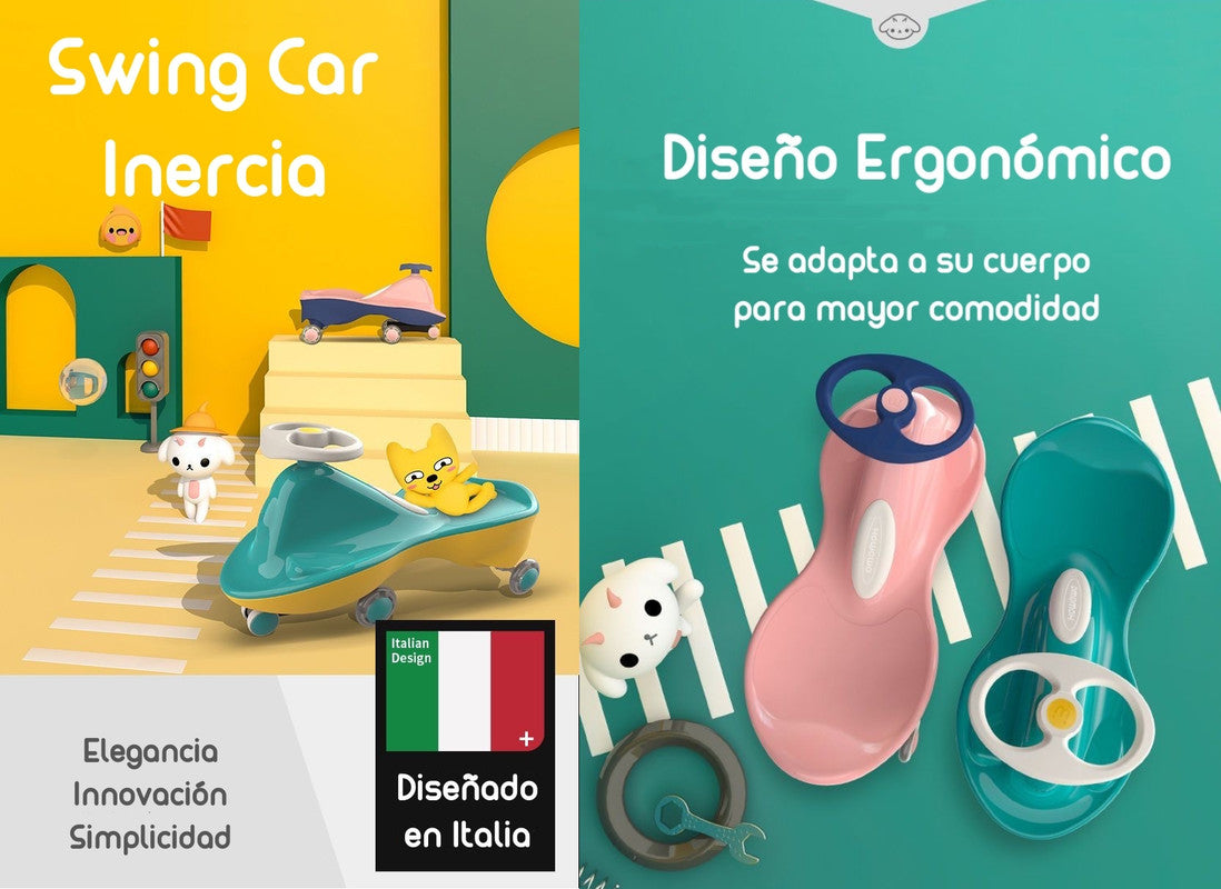 Andador Correpasillo Swing Car Andador Gris By Lubabycas