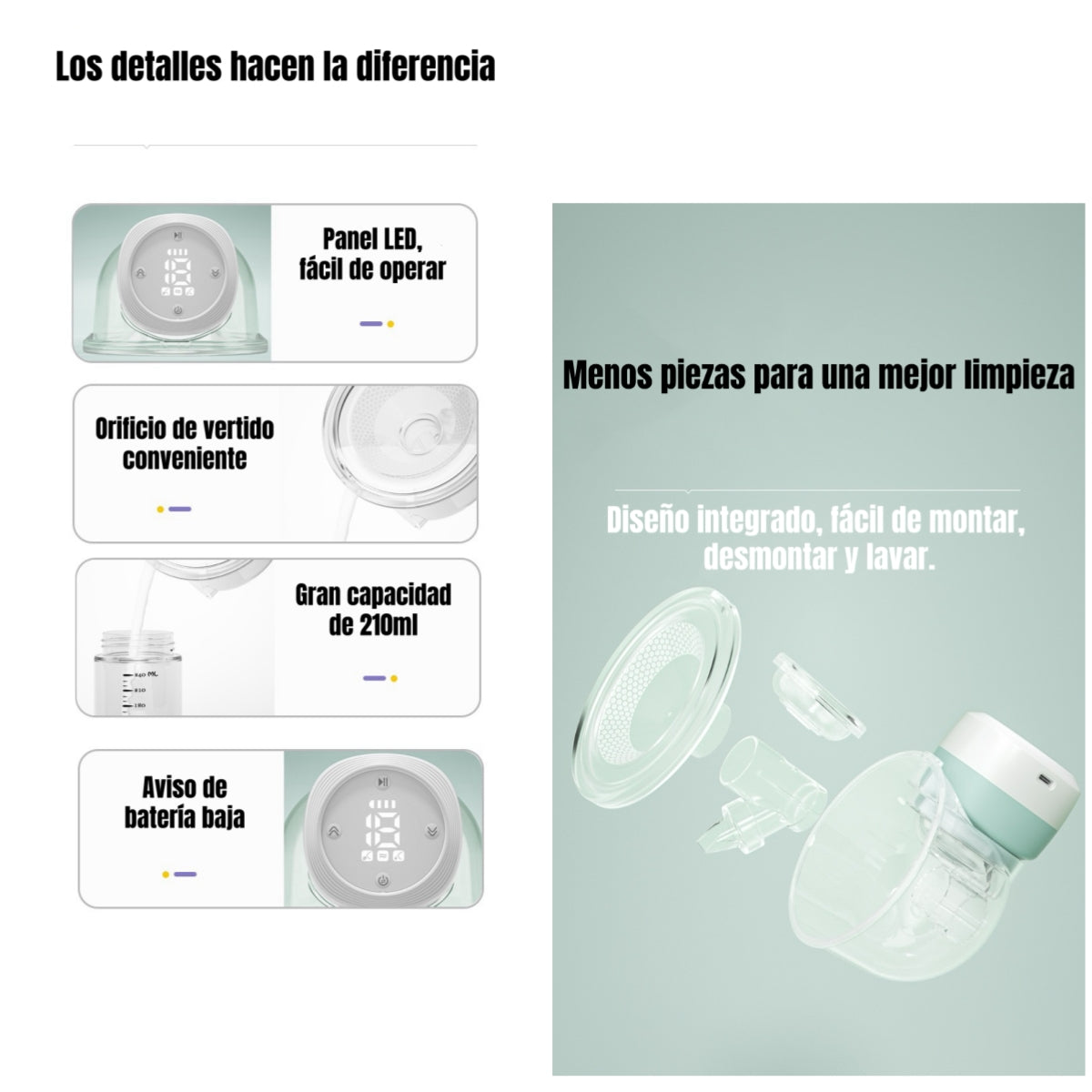 Extractor De Leche Eléctrico Manos Libre W103 LuBabycas