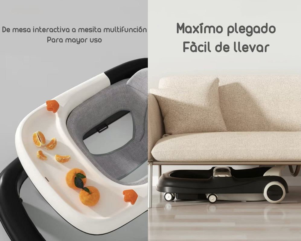 Andador Con Apoya Pies Y Más Accesorios Lubabycas Gris