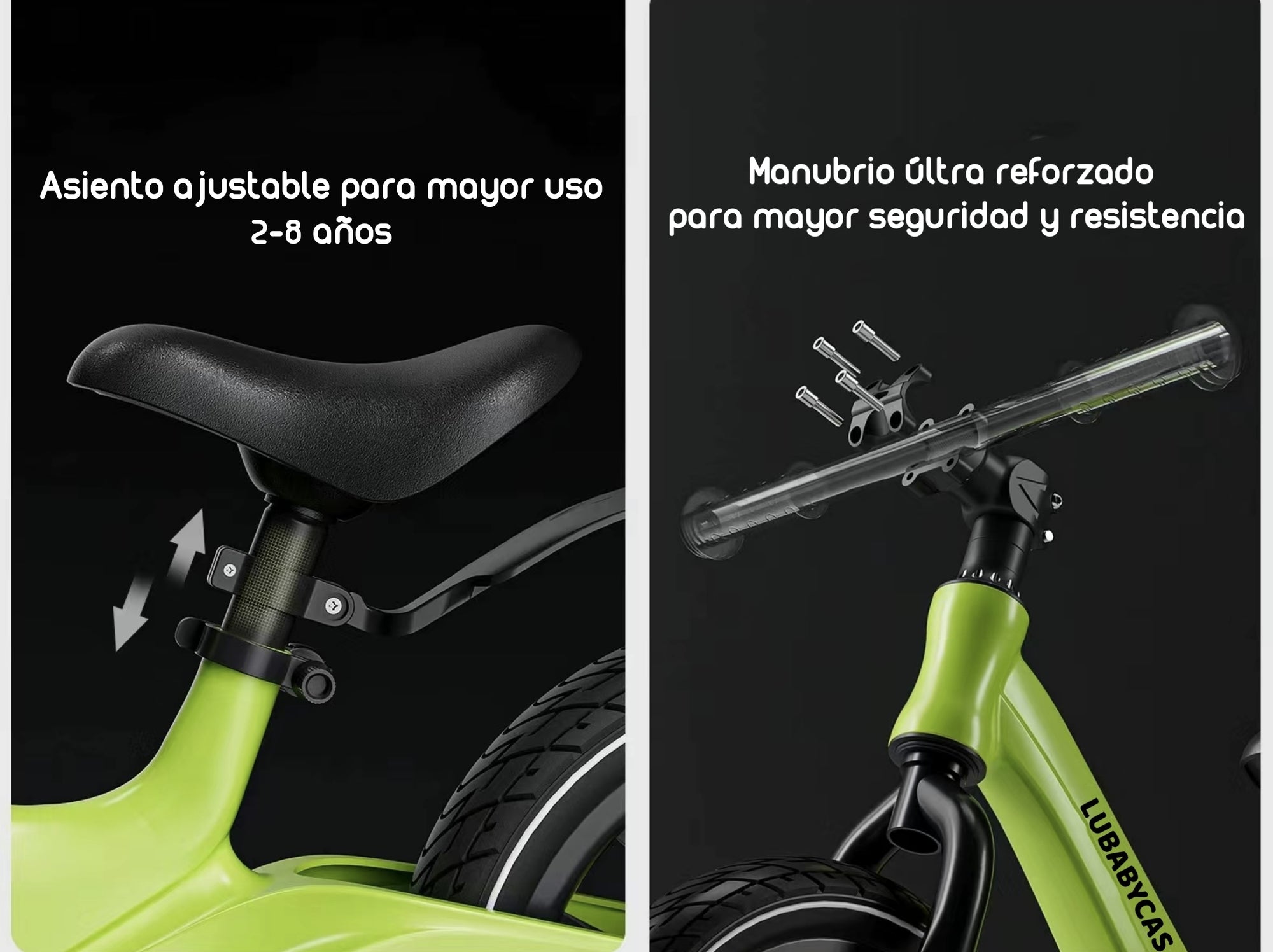 Bicicleta De Equilibrio Aprendizaje 2-8años Lubabycas Rosada