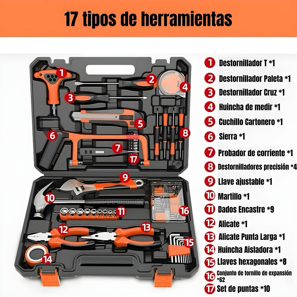 Set Herramientas 105 Piezas 17 Tipos Con Caja By LuBabycas