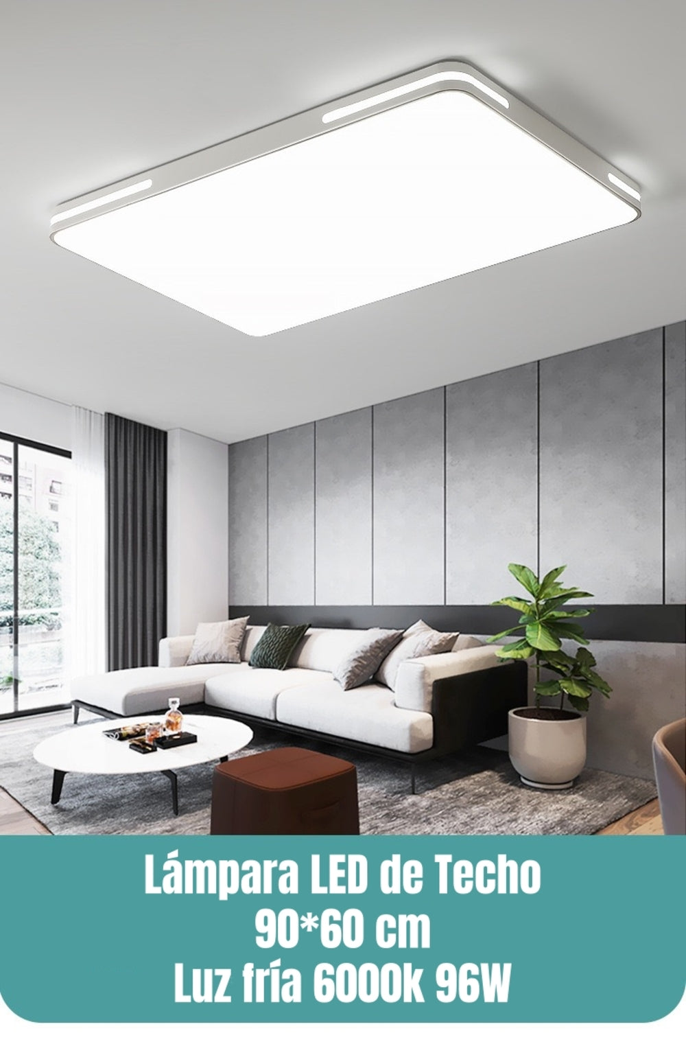 Lámpara de Techo Led 90x60CM 96W By LuBabycas