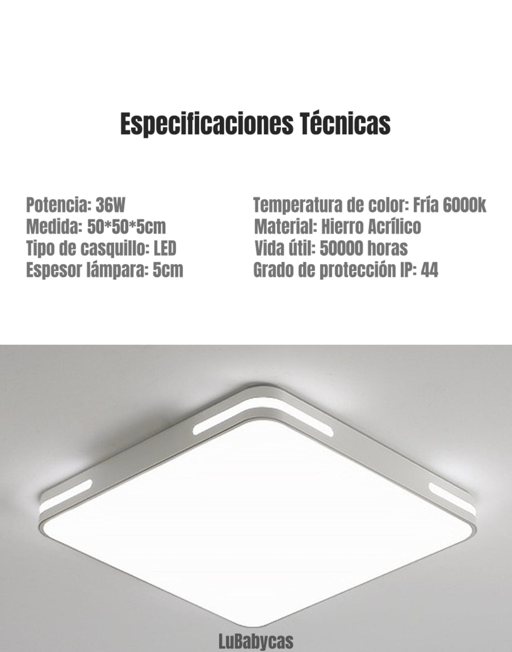 Lámpara de Techo Led 30CM 18W By LuBabycas