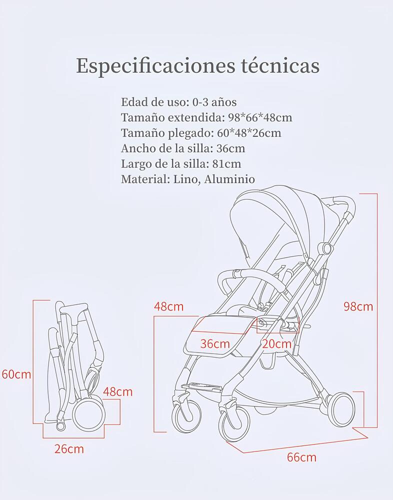 Coche De Paseo Mini Con Accesorios LuBabycas