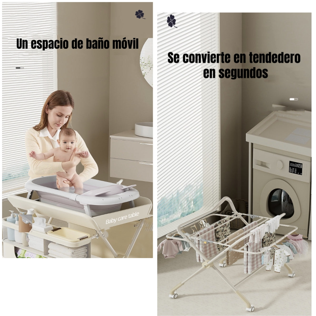 Mudador De Pañales Plegable Regulable Canasto Line LuBabycas