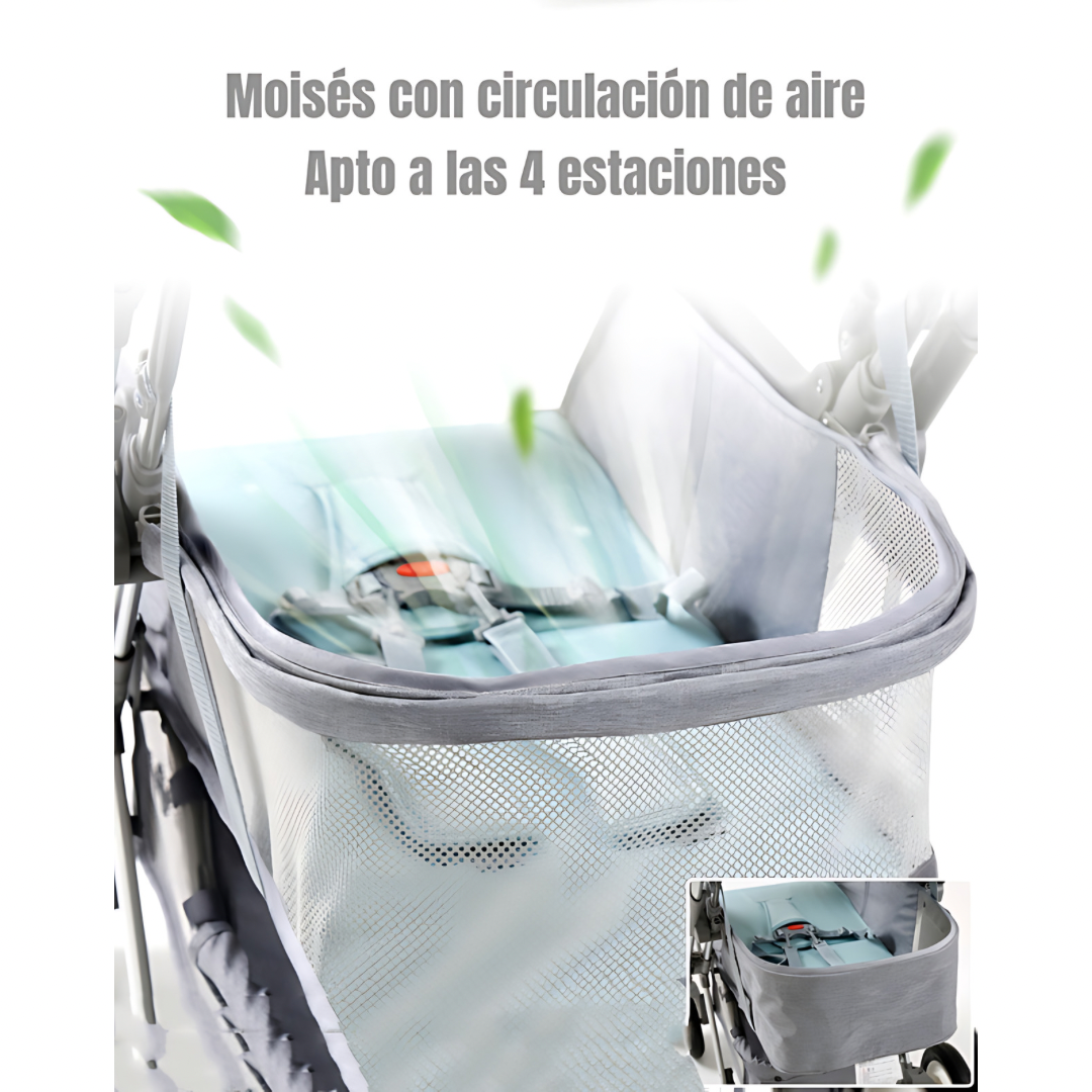 Coche de Paseo Reversible Rubik Negro LuBabycas