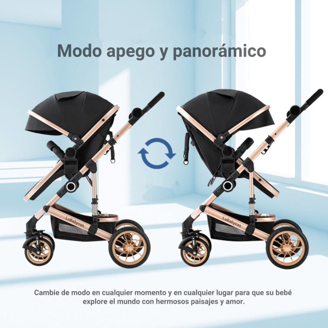 Coche Travel System Con Accesorios Musso Cafe LuBabycas