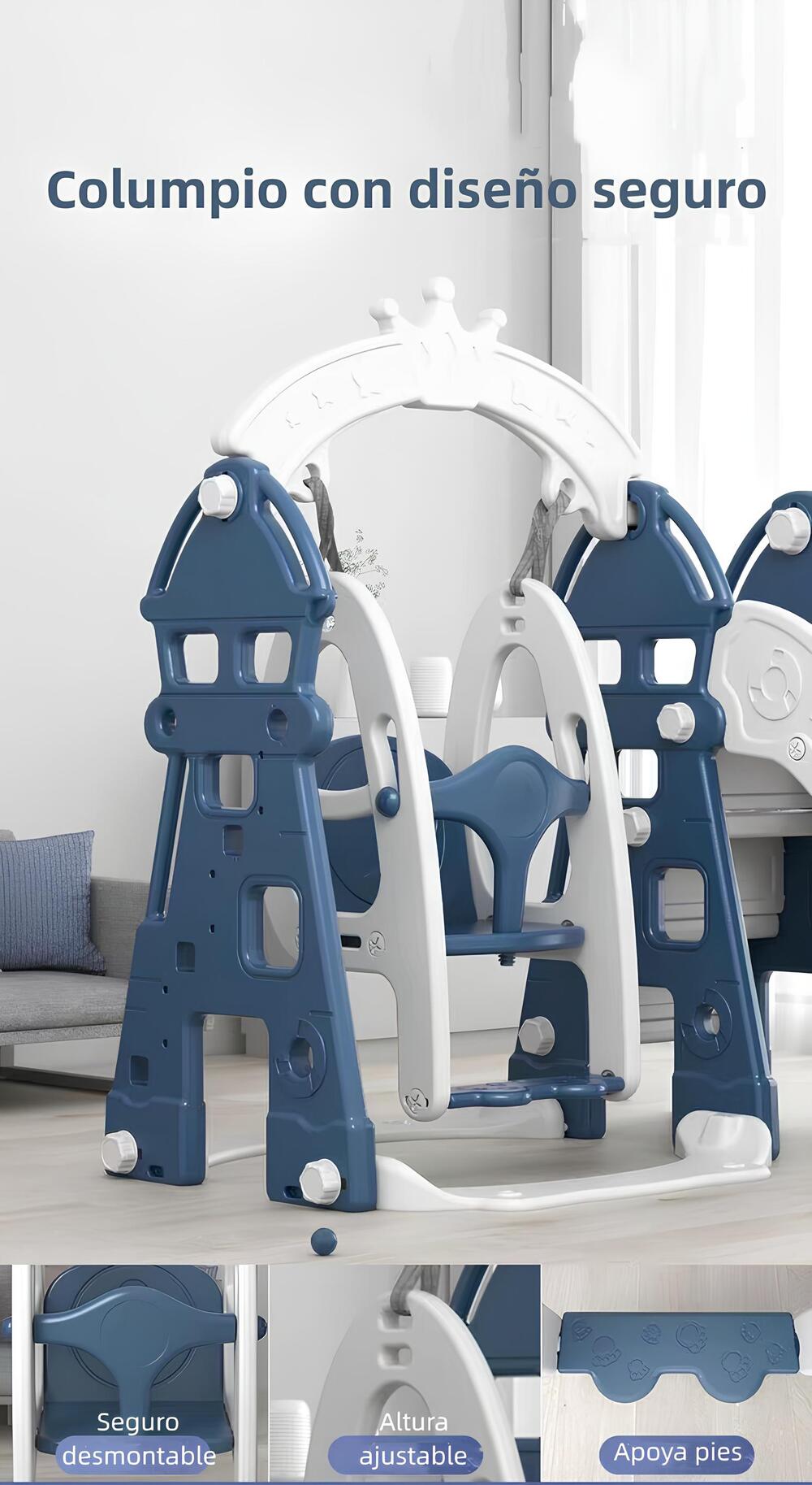 Resbalin Columpio 5 En 1 Con Accesorios Azul Lubabycas