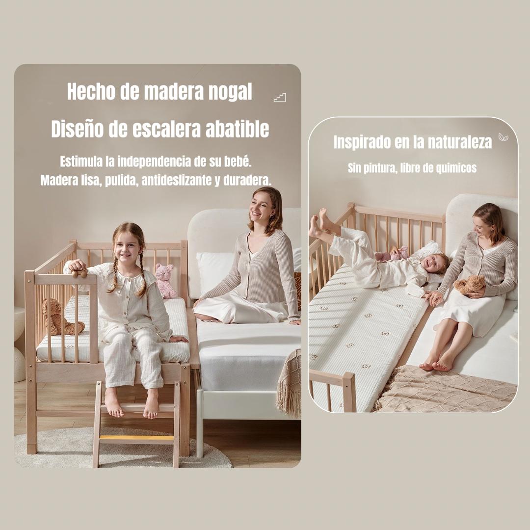 Cama Cuna Colecho Madera 150*70*86cm Con Colchón LuBabycas